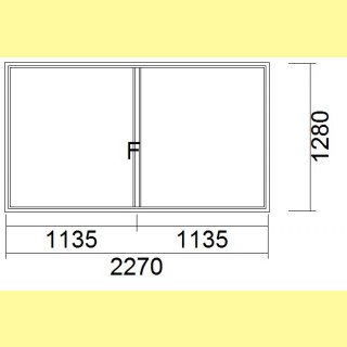 Festelement | 180 x 238,5 cm | 2-fach Glas Sicherheitsglas | anthrazit | mit Rollladen | SA581