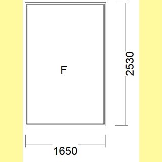 Festelement | 165 x 253 cm | 2-fach Glas | beidseitig basaltgrau gemasert | UI581
