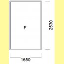 Festelement | 165 x 253 cm | 2-fach Glas | beidseitig basaltgrau gemasert | UI581