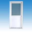Eingangstür PM-12W | Verglasung: Ornamentglas | weiß | 98 x 200 | DIN rechts auswärts öffnend