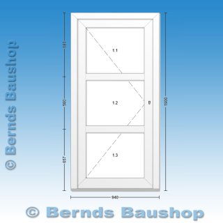 Eingangstür | 94 x 190 | rechts einwärts öffnend | weiß | VJ701