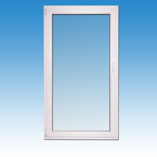 1 flg. Balkontür | Farbe: innen weiß / außen basaltgrau gemasert | Breite x Höhe in cm: 100 x 210 | DIN links einwärts öffnend