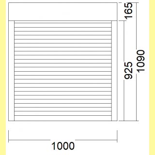 Vorbau-Rollladen | 45 Grad, 16,5 cm | weiß | 100 x 109 | VJ811