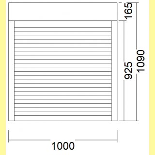 Vorbau-Rollladen | 45 Grad, 16,5 cm | weiß | 100 x 109 | VJ811