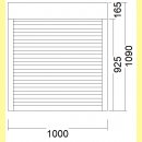 Vorbau-Rollladen | 45 Grad, 16,5 cm | weiß | 100 x...
