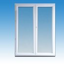 2 flg. Balkontür | 3-fach Glas | flache Schwelle | weiß | 130 x 207 | TE531