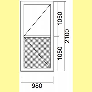 Nebeneingangstür | schokobraun | 98 x 210 | DIN rechts einwärts öffnend | Einzelstück | umlaufend stahlverstärkt | PG741