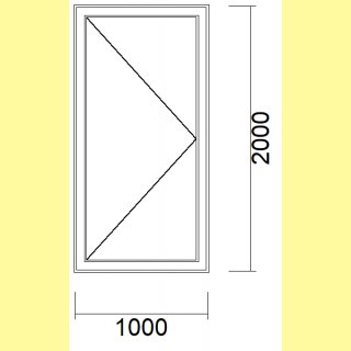 Eingangstür | Vollglas | weiß | 100 x 200 | DIN links einwärts öffnend | Einzelstück | umlaufend stahlverstärkt | PD701