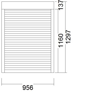 Vorbau-Rollladen | 45 Grad, 13,7 cm | grau | 95,6 x 129,7 | WC812