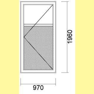 Eingangstür | weiß | 97 x 196 | DIN rechts einwärts öffnend | Einzelstück | umlaufend Stahlverstärkt | WC701