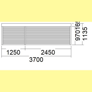 2 tlg. Vorbau-Rollladen | 45 Grad, 16,5 cm | weiß | Kasten: weiß | Panzer: weiß | 370 x 113,5 | WC813