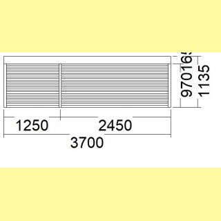 2 tlg. Vorbau-Rollladen | 45 Grad, 16,5 cm | weiß | Kasten: weiß | Panzer: weiß | 370 x 113,5 | WC813