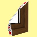 1 flg. Fenster | 101 x 164 | rechts | Nussbaum | 2-fach Glas | WD262