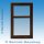 1 flg. Fenster | 101 x 164 | rechts | Nussbaum | 2-fach Glas | WD262