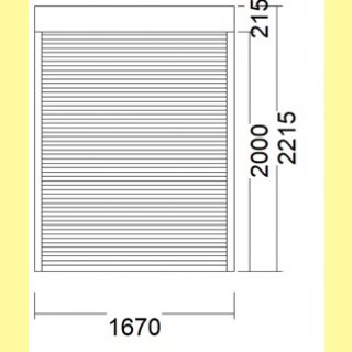 2 flg. Balkontür mit Rollladen | 167 x 200 / 167 x 221,5 | weiß | 3-fach Glas | WJ541