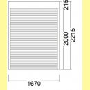 2 flg. Balkontür mit Rollladen | 167 x 200 / 167 x 221,5 | weiß | 3-fach Glas | WJ541