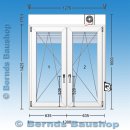 2 flg. Fenster mit Rolladen | 130 x 142,5 + 17,5 cm |...