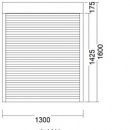 2 flg. Fenster mit Rolladen | 130 x 142,5 + 17,5 cm |...