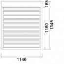 Vorbau-Rollladen | 45 Grad, 16,5 cm | weiss |  114,6 x...