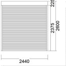 Aufsatz-Rollladen | 22,5er Kasten | Mahagoni | Panzer:...