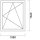 1 flg. Fenster | 106 x 132 | rechts | weiß | 2-fach Glas | XF261