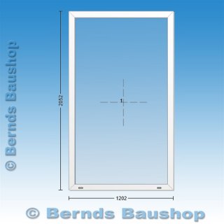 Festelement | 120,2 x 205,2 cm | 3-fach-Glas | weiß | XI581