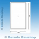 Festelement | 120,2 x 205,2 cm | 3-fach-Glas | weiß...