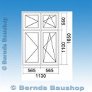 2 flg. Stulp-Fenster mit Stulp-Oberlicht | 113 x 165 |...