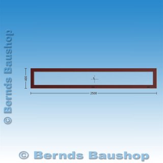 Festelement | 250 x 40 | fest | Mahagoni | 3-fach-Verglasung | XL581