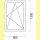 1 flg. Fenster | 90 x 130 | rechts | weiß | 2-fach Glas | XL261