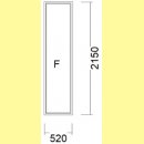 Festelement | 52 x 215 | fest  | VSG mit matter Folie...