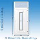 Kunststoff Haustür mit Oberlicht | anthrazit | 110 x 250 | rechts einwärts | umlaufend stahlverstärkt | XL701