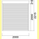 Aufsatz-Rolladen | 21,5er Kasten | weiss | 200 x 221,5 |...