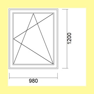1 flg. Fenster - Energy | 98 x 120 | weiß | 3-fach Glas | Dreh-Kipp rechts | YC262