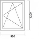 1 flg. Fenster - Energy | 98 x 120 | weiß | 3-fach...