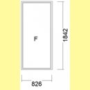 Festelement | 82,6 x 184,2 cm | 2-fach Glas | weiß...