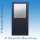 Nebeneingangstür SO-12A | 98 x 200 und 98 x 208 | Ornamentglas 504 | anthrazit | Bautiefe: 60 mm