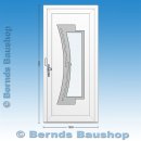 Haustür mit E-Öffner | PENNSYLVANIA INOX | weiß | 106 x 229 | links einwärts | umlaufend stahlverstärkt | YF701