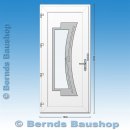 Haustür mit E-Öffner | PENNSYLVANIA INOX | weiß | 106 x 229 | links einwärts | umlaufend stahlverstärkt | YF701