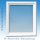 1 flg. Fenster | 120 x 120 | links & rechts | weiß | 2-fach Glas