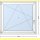 1 flg. Fenster | 127 x 114 | links | weiß | 2-fach Glas | YJ264