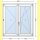 2 flg. Stulp-Fenster | 128 x 136 | D/DK | weiß | 2-fach Glas | YJ311