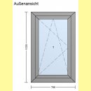 1 flg. Fenster | 70 x 112 | links und rechts | grau | 2-fach Glas