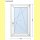 1 flg. Fenster | 70 x 112 | links und rechts | grau | 2-fach Glas