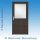 Nebeneingangstür SO-12E | 98 x 200 und 98 x 208 | Ornamentglas 504 | Eiche Dunkel | Bautiefe: 70 mm