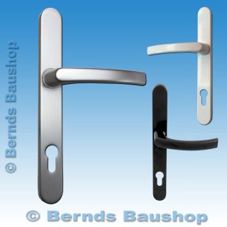 Drückergarnitur Nr. 6 silber, weiß, schwarz