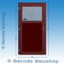 Kunststoff Nebeneingangstür | Eiche Dunkel | 110 x 207 | links auswärts | umlaufend stahlverstärkt | YJ701K
