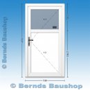 Kunststoff Nebeneingangstür | Eiche Dunkel | 110 x 207 | links auswärts | umlaufend stahlverstärkt | YJ701K