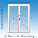 weiße Kunststoff Stulp-Balkontür | 2-fach Glas...