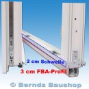 weiße Kunststoff Stulp-Balkontür | 2-fach Glas | flache Balkontürschwelle | beidseitig abschließbar | 160 x 210